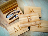 Bamboo Waiter's Corkscrew Set-personalized wine tools-EngraveMeThis