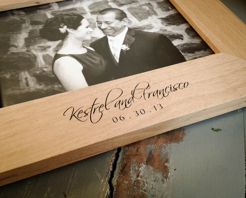 Wood Picture Frame for 5x7 Photo-personalized picture frame-EngraveMeThis