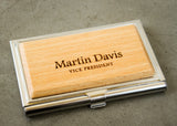 laser engraved business card holder