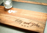 Slate & Acacia Cheese Board-Personalized Cutting Board-EngraveMeThis