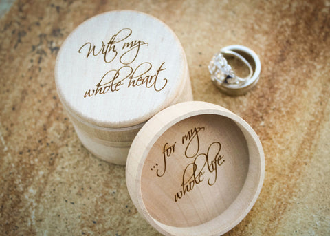 Engagement Ring Box-personalized wedding ring box-EngraveMeThis