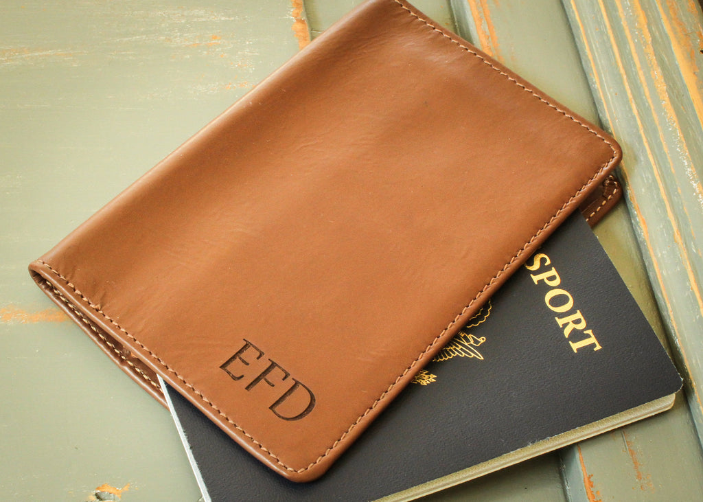 Handcrafted Llama Leather Passport Cover in Dark Brown - Thoughtful Llama