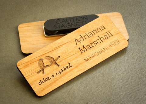 Alder Name Tag-engraved name badge-EngraveMeThis