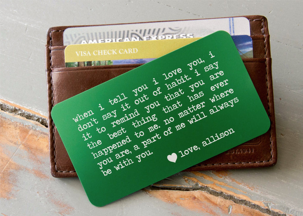 Personalised Leather Card Wallet with Photo Insert | Create Gift Love