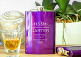 Hip Flask in Royal Purple-personalized stainless steel hip flask-EngraveMeThis