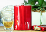 Metallic Red Hip Flask-personalized stainless steel hip flask-EngraveMeThis