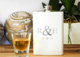 High Gloss Hip Flask in White-personalized stainless steel hip flask-EngraveMeThis