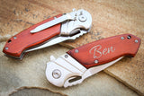 Elk Ridge Hardwood Folding Knife with Pocket Clip-Personalized pocket knife-EngraveMeThis