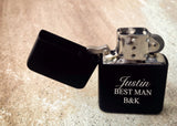 Matte Black Flip Lighter-engraved cigar lighter-EngraveMeThis