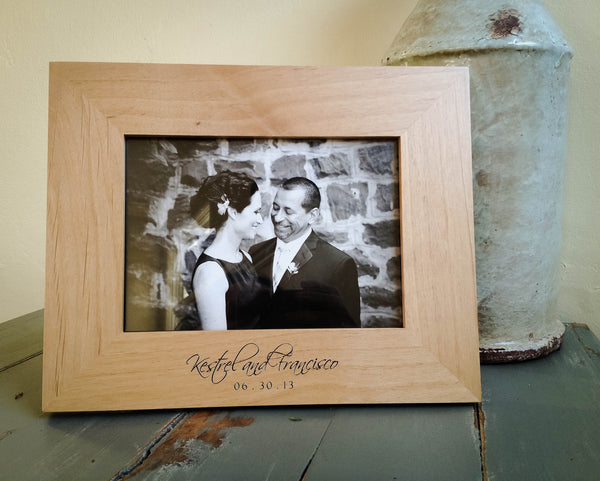 Wood Picture Frame for 8x10 Photo-personalized picture frame-EngraveMeThis