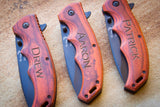 Elk Ridge Paccawood Folding Knife - Black Blade-Personalized pocket knife-EngraveMeThis