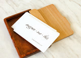 Maple and Rosewood Business Card Case-personalized business card case-EngraveMeThis
