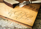 Personalized cheese board with slate detail