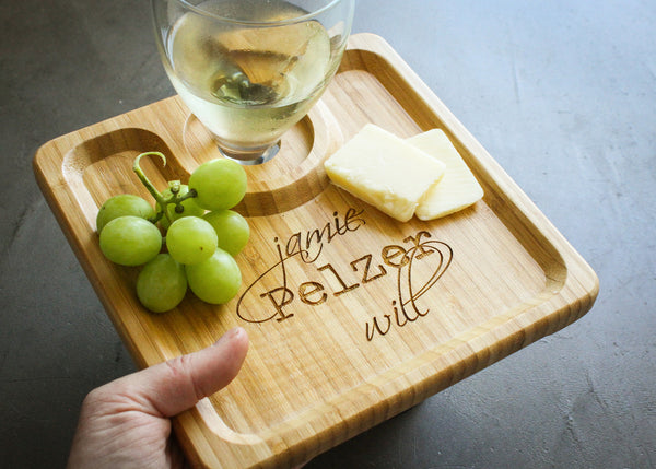 Personalized Bamboo Party Trays by EngraveMeThis