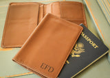 Brown Leather Passport Holder-personalized passport case-EngraveMeThis
