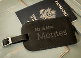 Leather Luggage Tag in Black-personalized luggage tag-EngraveMeThis