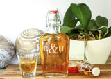 Italian Glass Flask-personalized glass whiskey flask-EngraveMeThis
