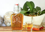 Whiskey Flask-personalized glass whiskey flask-EngraveMeThis