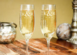 Sparkling Wine Flutes-personalized champagne glasses-EngraveMeThis