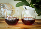Red Wine Glasses-personalized wine glasses-EngraveMeThis