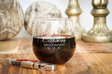 Stemless Red Wine Glasses-personalized wine glasses-EngraveMeThis