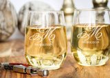 White Wine Glasses-personalized wine glasses-EngraveMeThis