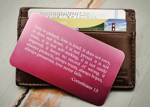 Pink Wallet Insert Card-engraved wallet card father of the bride gift-EngraveMeThis